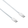 Akyga AK-USB-51 cable USB-C a USB-C trenzado para iPhone 15, USB 2.0, 60 W, 1 m, blanco