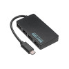 Akyga AK-AD-52 hub USB-C activo, USB-C (M) a 4x USB-A (F), USB 3.1, 20 cm