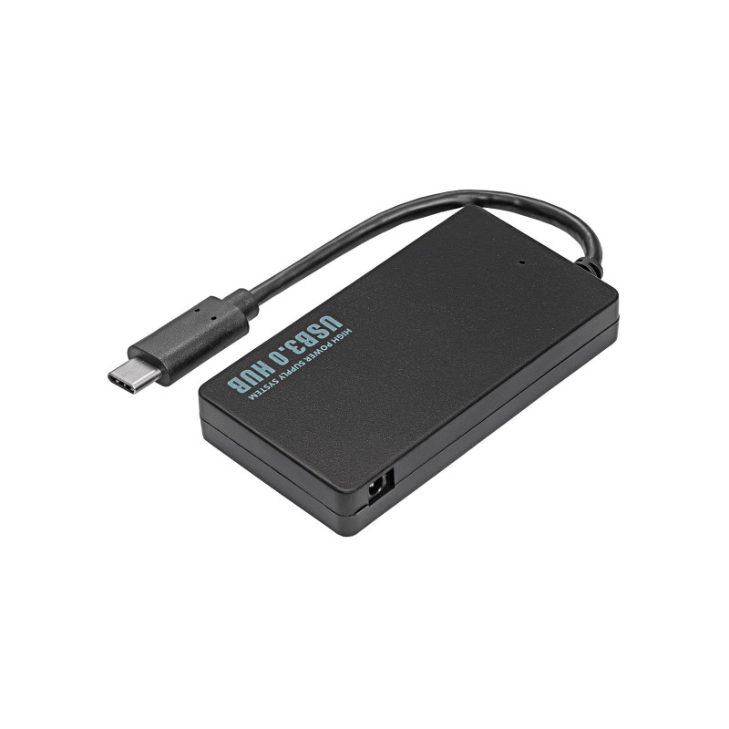 Akyga AK-AD-52 hub USB-C activo, USB-C (M) a 4x USB-A (F), USB 3.1, 20 cm