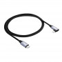 Akyga AK-USB-56 cable USB-C a Lightning trenzado con conector acodado, USB 2.0, 30 W, 1 m, negro