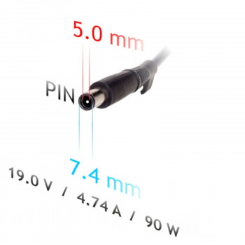 Akyga AK-ND-32 fuente de alimentación para portátil de coche 19 V / 4,74 A, 90 W, 7,4 x 5,0 mm + pin, para HP