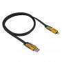 Akyga AK-USB-57 cable 4 en 1 trenzado USB-A/USB-C a USB-C/Lightning, USB 2.0, 65 W, 1 m, gris