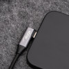 Akyga AK-USB-54 cable USB-C a USB-C trenzado con conector acodado, USB 2.0, 60 W, 1 m, negro