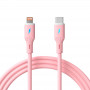 Akyga AK-USB-71 cable de silicona USB-C a Lightning, USB 2.0, 30 W, 1 m, rosa