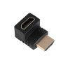 Akyga AK-AD-70 adaptador HDMI macho a hembra, acodado 90° hacia arriba, HDMI 1.4, 4K, negro