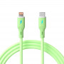 Akyga AK-USB-73 cable de silicona USB-C a Lightning, USB 2.0, 30 W, 1 m, verde