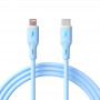 Akyga AK-USB-72 cable de silicona USB-C a Lightning, USB 2.0, 30 W, 1 m, azul