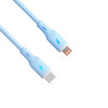 Akyga AK-USB-72 cable de silicona USB-C a Lightning, USB 2.0, 30 W, 1 m, azul