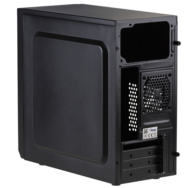 Akyga AK17BK caja torre Micro-ATX, 2x USB 3.0, sin fuente de alimentación, negra