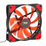 Akyga AW-12E-BR ventilador de caja 120 mm, 33 LED rojos, Molex, negro