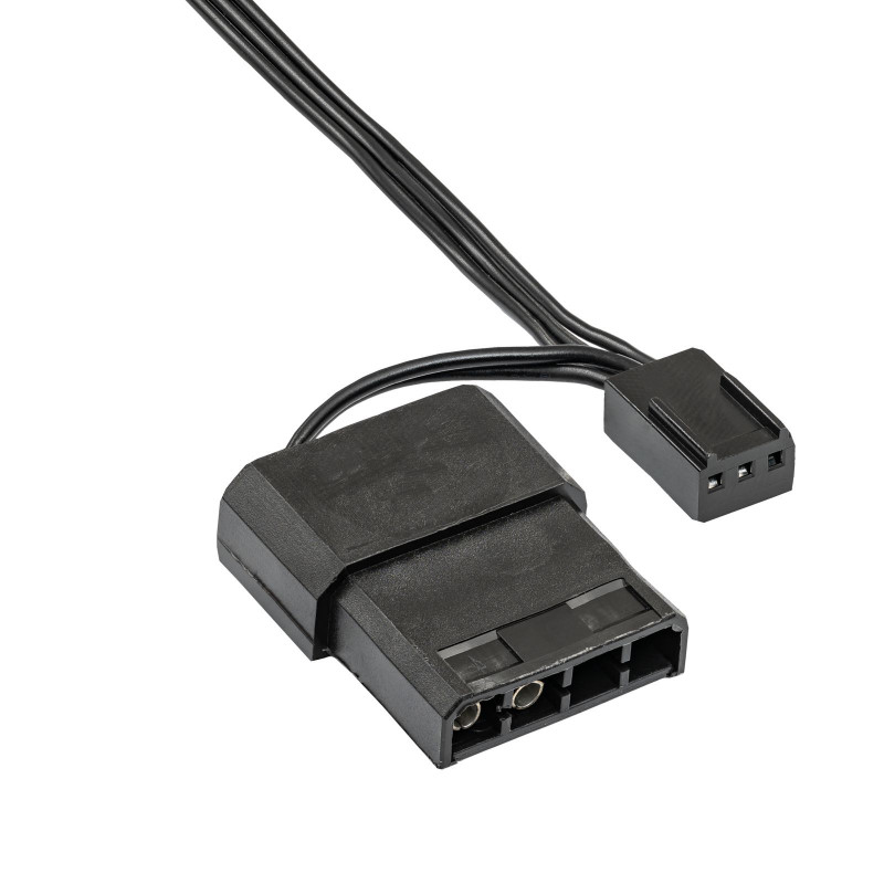 Akyga AW-12E-BR ventilador de caja 120 mm, 33 LED rojos, Molex, negro