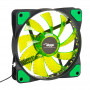 Akyga AW-12E-BG ventilador de caja 120 mm, 33 LED verdes, Molex, negro