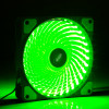 Akyga AW-12E-BG ventilador de caja 120 mm, 33 LED verdes, Molex, negro