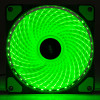 Akyga AW-12E-BG ventilador de caja 120 mm, 33 LED verdes, Molex, negro