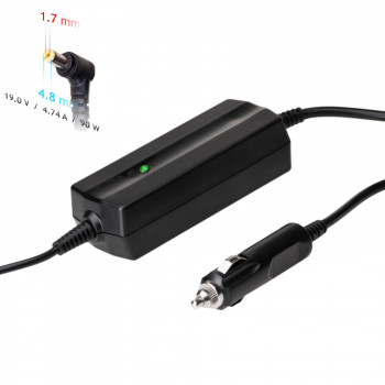 Akyga AK-ND-35 fuente de alimentación para portátil de coche 19 V / 4,74 A, 90 W, 4,8 x 1,7 mm, para HP