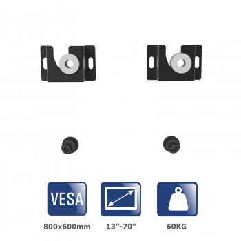 Akyga AK-MB-12 soporte de pared universal ultrapiano para TV, 13-70