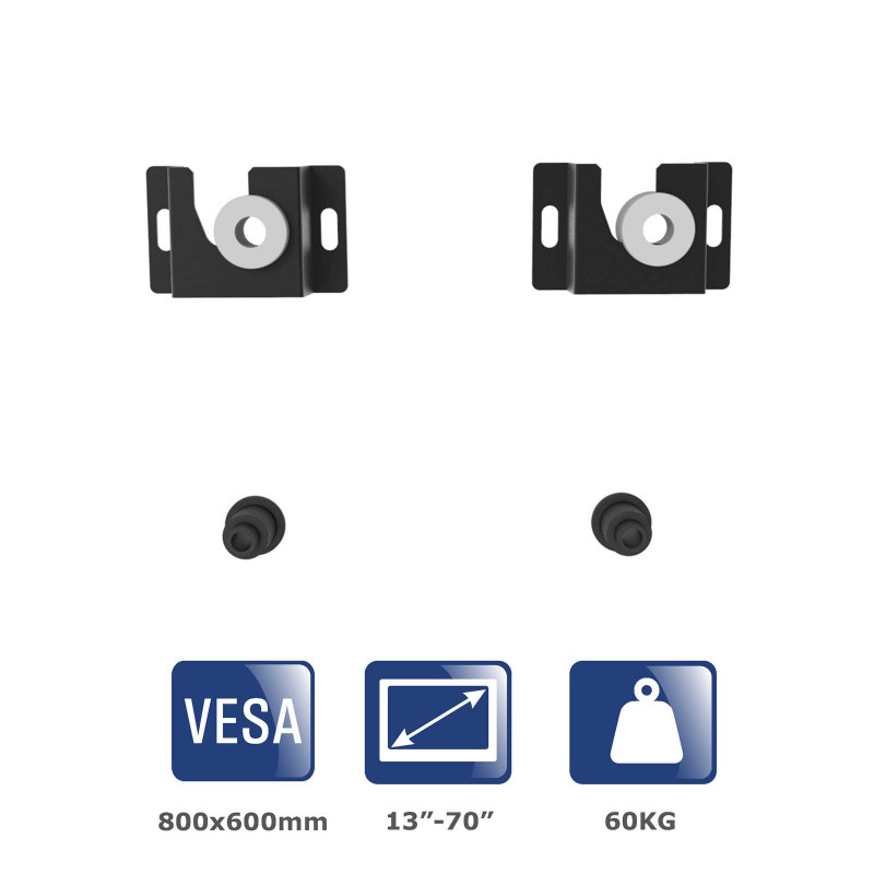 Akyga AK-MB-12 soporte de pared universal ultrapiano para TV, 13-70