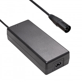 Akyga AK-EV-04 cargador para bicicletas eléctricas para baterías de 48 V, 54,6 V / 2 A, 110 W, conector macho XLR de 3 pines, 1 m