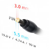Akyga AK-ND-37 fuente de alimentación para portátil de coche 19 V / 4,74 A, 90 W, 5,5 x 3,0 mm + pin, para Samsung