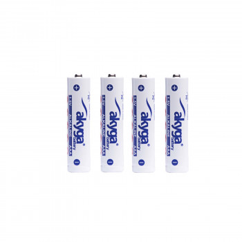 Akyga AKY2057 pila alcalina AAA LR03 1,5 V 1300 mAh, 4 uds. (envase retráctil)
