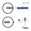 Akyga AKY1109 pila de litio CR2032 HP2B 3 V 210 mAh con 2 pines, paso 15,2 mm (THT)