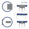 Akyga AKY1083 pila de litio CR2032 HP3CL 3 V 210 mAh con 3 pines, paso 17,8 mm (THT)