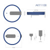 Akyga AKY1108 pila de litio CR2032 HP2C 3 V 210 mAh con 2 pines, paso 17,8 mm (THT)