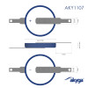 Akyga AKY1107 pila de litio CR2032 ST2N 3 V 210 mAh con 2 pines (THT)