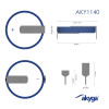 Akyga AKY1140 pila de litio CR2032 HP2D 3 V 210 mAh con 2 pines, paso 20 mm