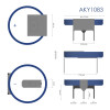 Akyga AKY1106 pila de litio CR2032 HP3B 3 V 210 mAh con 3 pines, paso 15,2 mm (THT)