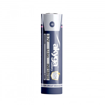 Akyga AKY2457 INR18650-20M batería Li-Ion 18650 3,7 V 2000 mAh con protección PCM