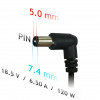 Akyga AK-ND-46 fuente de alimentación para portátil 18,5 V / 6,5 A, 120 W, 7,4 x 5,0 mm + pin, 1,2 m, para HP