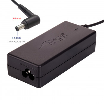 Akyga AK-ND-68 fuente de alimentación para portátil 19,5 V / 2,31 A, 45 W, 4,5 x 3,0 mm + pin, 1,2 m, para Dell