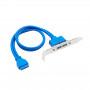 Akyga AK-CA-47 tapa de ranura ATX con 2x conexiones USB 3.0, conector de 20 pines, 40 cm