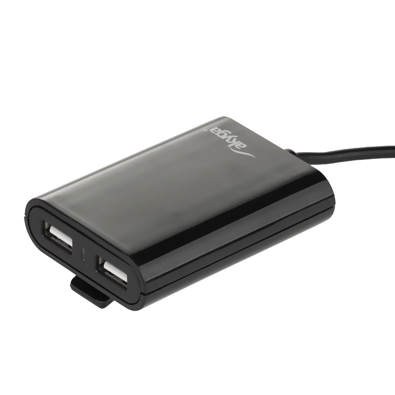 Cargador de coche 12/24V Akyga AK-CH-10 45W 4x USB-A 5V / 9A modular negro