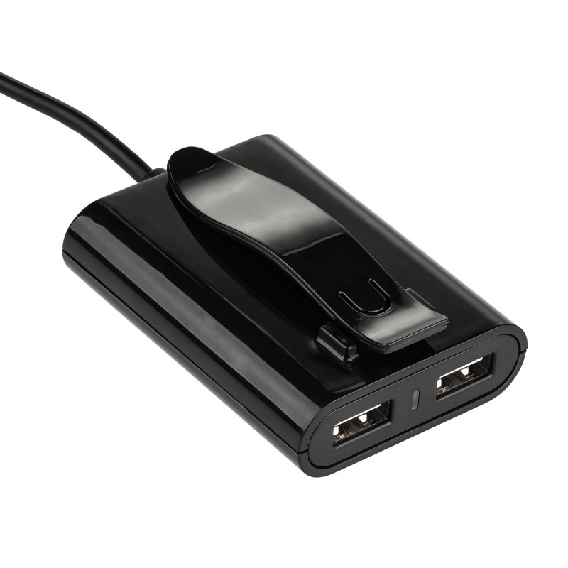 Cargador de coche 12/24V Akyga AK-CH-10 45W 4x USB-A 5V / 9A modular negro