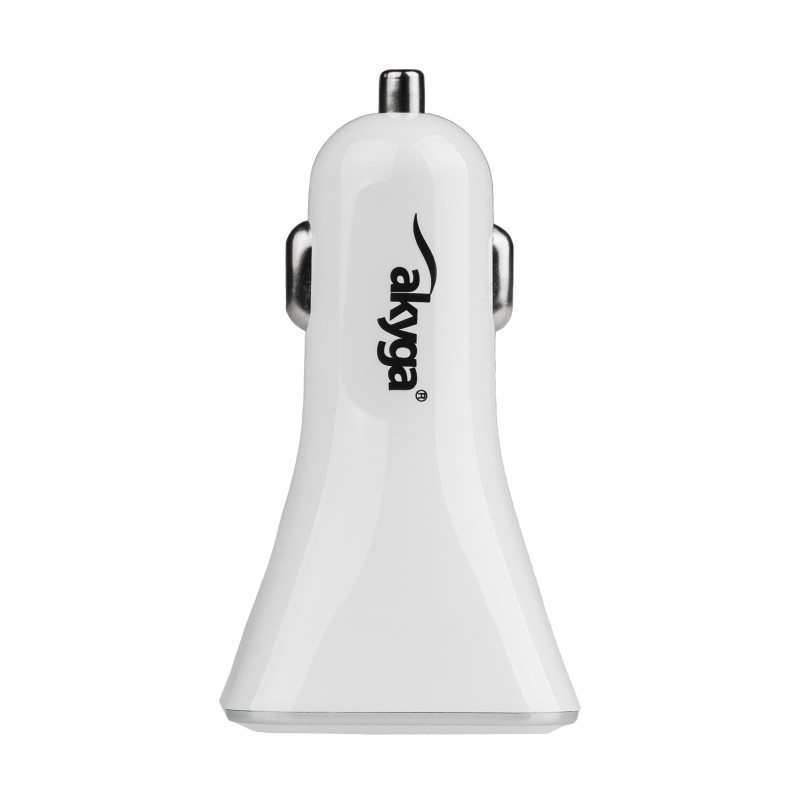 Cargador de coche 12/24V Akyga AK-CH-09 34W 4x USB-A 5V / 6.8A blanco