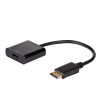 Akyga AK-AD-11 adaptador convertidor con cable DisplayPort conector macho a conector hembra HDMI, 15 cm, negro