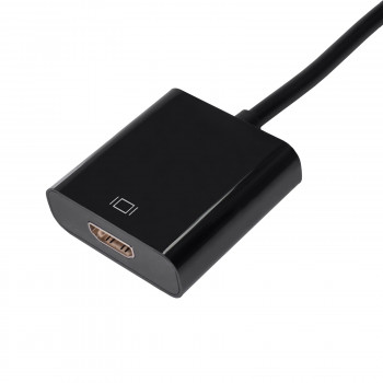Akyga AK-AD-11 adaptador convertidor con cable DisplayPort conector macho a conector hembra HDMI, 15 cm, negro