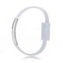 Akyga AK-AD-34 cable USB de pulsera, Micro-USB-B (macho) / USB-A, USB 2.0, 23 cm, blanco