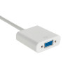 Akyga AK-AD-39 cable adaptador Mini DisplayPort (M) a VGA (F), 15 cm, blanco