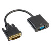 Akyga AK-AD-50 cable adaptador DVI-D 24+1 (conector macho) a VGA (conector hembra), 15 cm