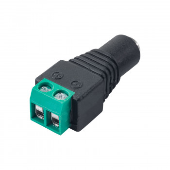 Akyga AK-SC-17 conector hembra DC 5,5 x 2,1 mm con bornes de tornillo para cable UTP, CCTV
