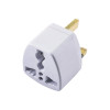 Akyga AK-AD-59 adaptador de enchufe de viaje US / AU / EU a UK, 250 V, 10 A, blanco