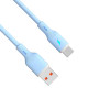 Akyga AK-USB-63 cable USB USB-A (macho) / USB-C (macho), USB 2.0, 18W, 1 m, azul, silicona
