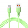 Akyga AK-USB-64 cable USB USB-A (macho) / USB-C (macho), USB 2.0, 18W, 1 m, verde, silicona