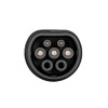 Akyga AK-SC-E09 adaptador de carga para vehículos eléctricos Type 1 (J1772) conector hembra a Type 2 (IEC 62196-2) conector macho, monofásico, 32 A, negro