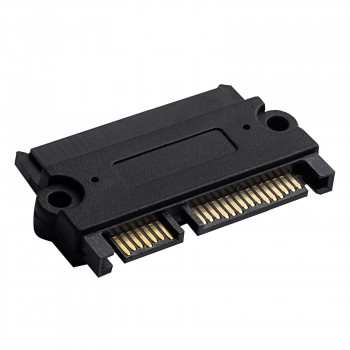 Akyga AK-CA-83 adaptador SATA 22 pines (15+7) conector hembra a conector macho, negro