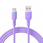 Akyga AK-USB-65 cable USB USB-A (macho) / USB-C (macho), USB 2.0, 18W, 1 m, lila, silicona