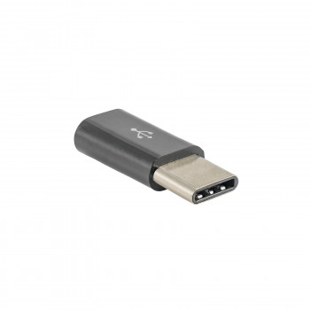 Akyga AK-AD-46 adaptador Micro-USB-B (hembra) a USB-C (macho), negro